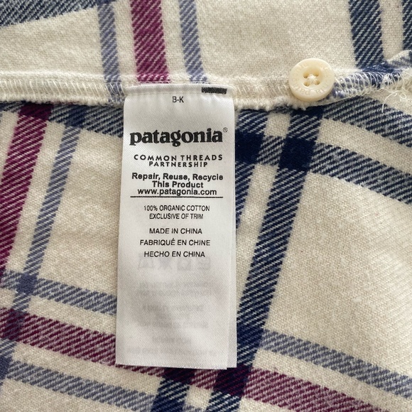 Patagonia Cream Plaid Button Down Shirt - Picture 4 of 4